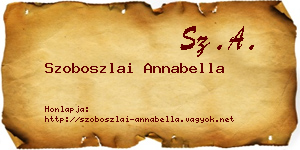 Szoboszlai Annabella névjegykártya